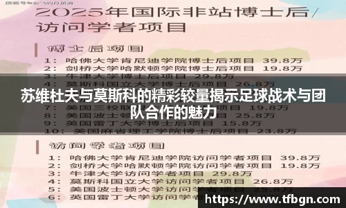 苏维杜夫与莫斯科的精彩较量揭示足球战术与团队合作的魅力